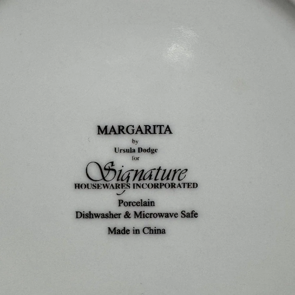 Margarita Signature Housewares Hors d'oeuvres Plates Set of 6 Porcelain#929